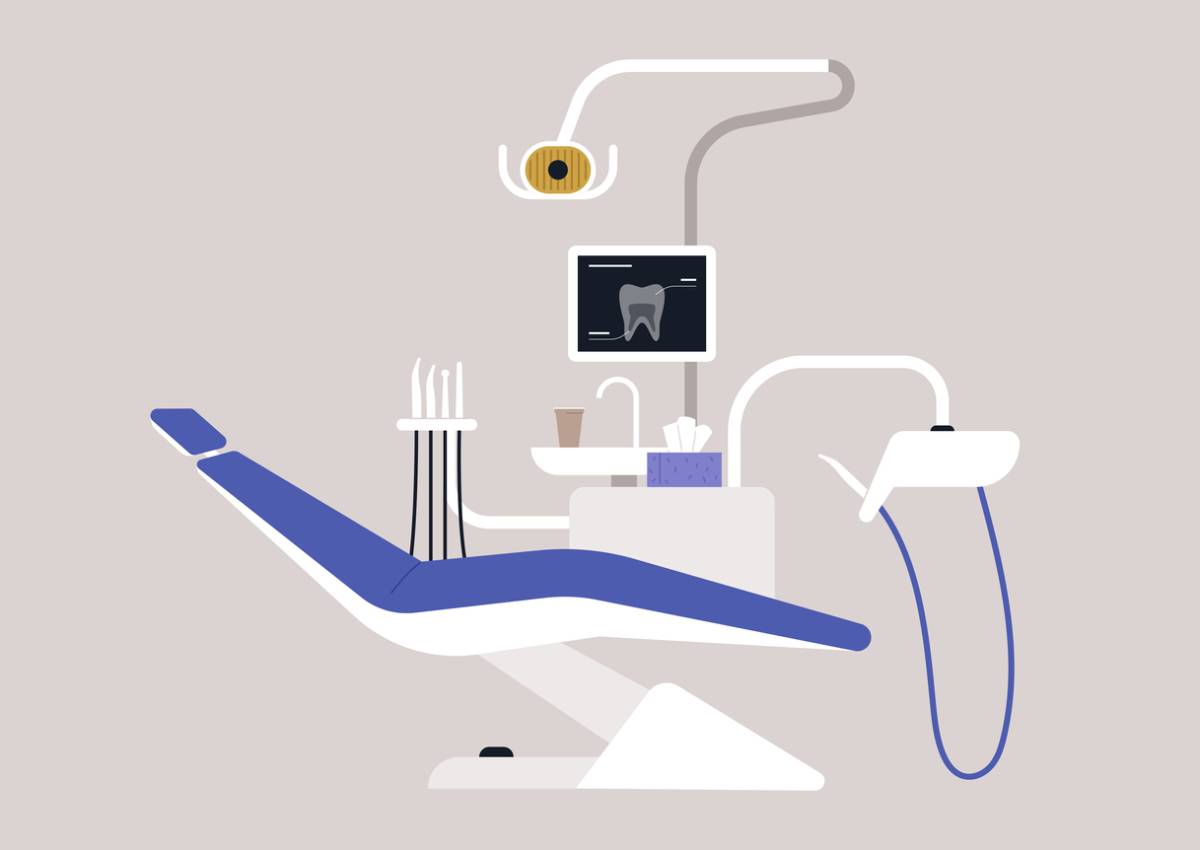 concept image of dental setup for safe x-rays